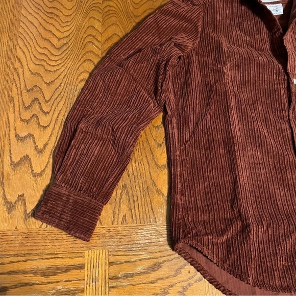 NEW Frank & Eileen Brown Corduroy Button Down Top XS Soft Relaxed Fit Layering - Picture 6 of 13